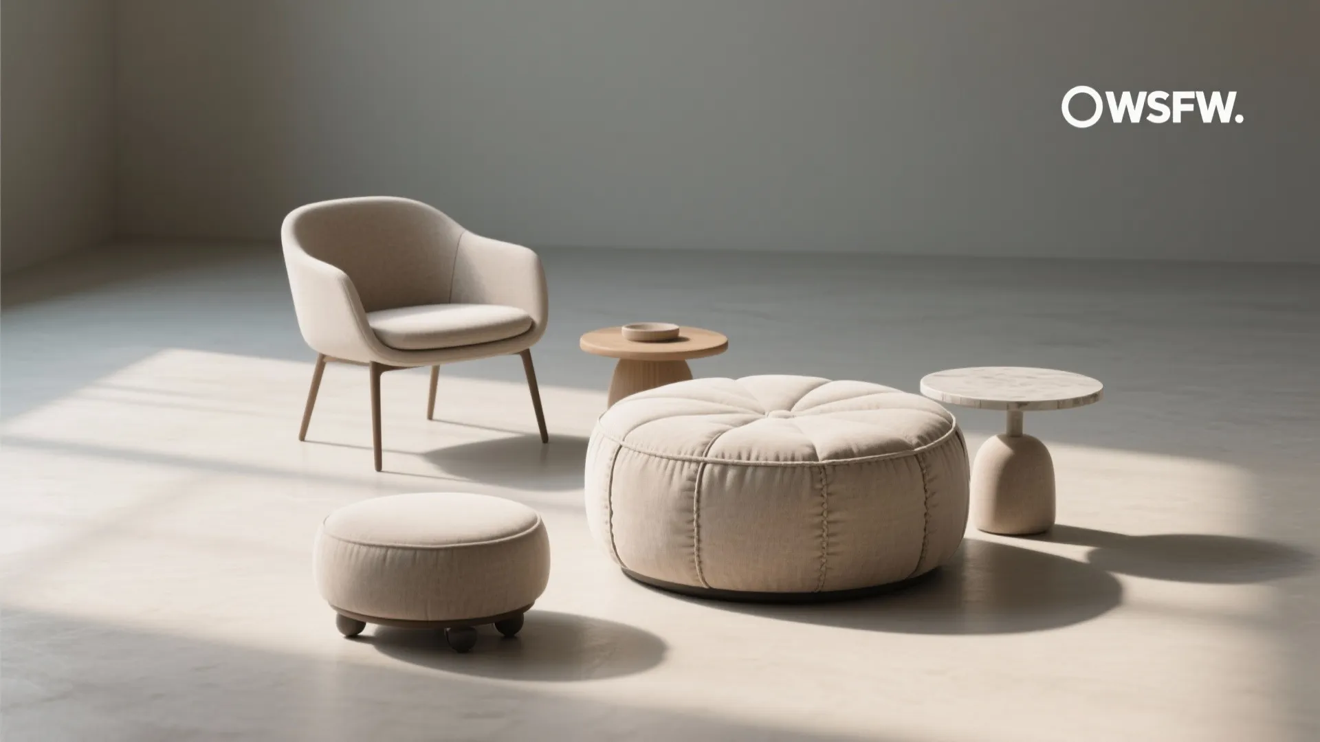 5. Pouf-Style Swivel Chair or Swivel Ottoman