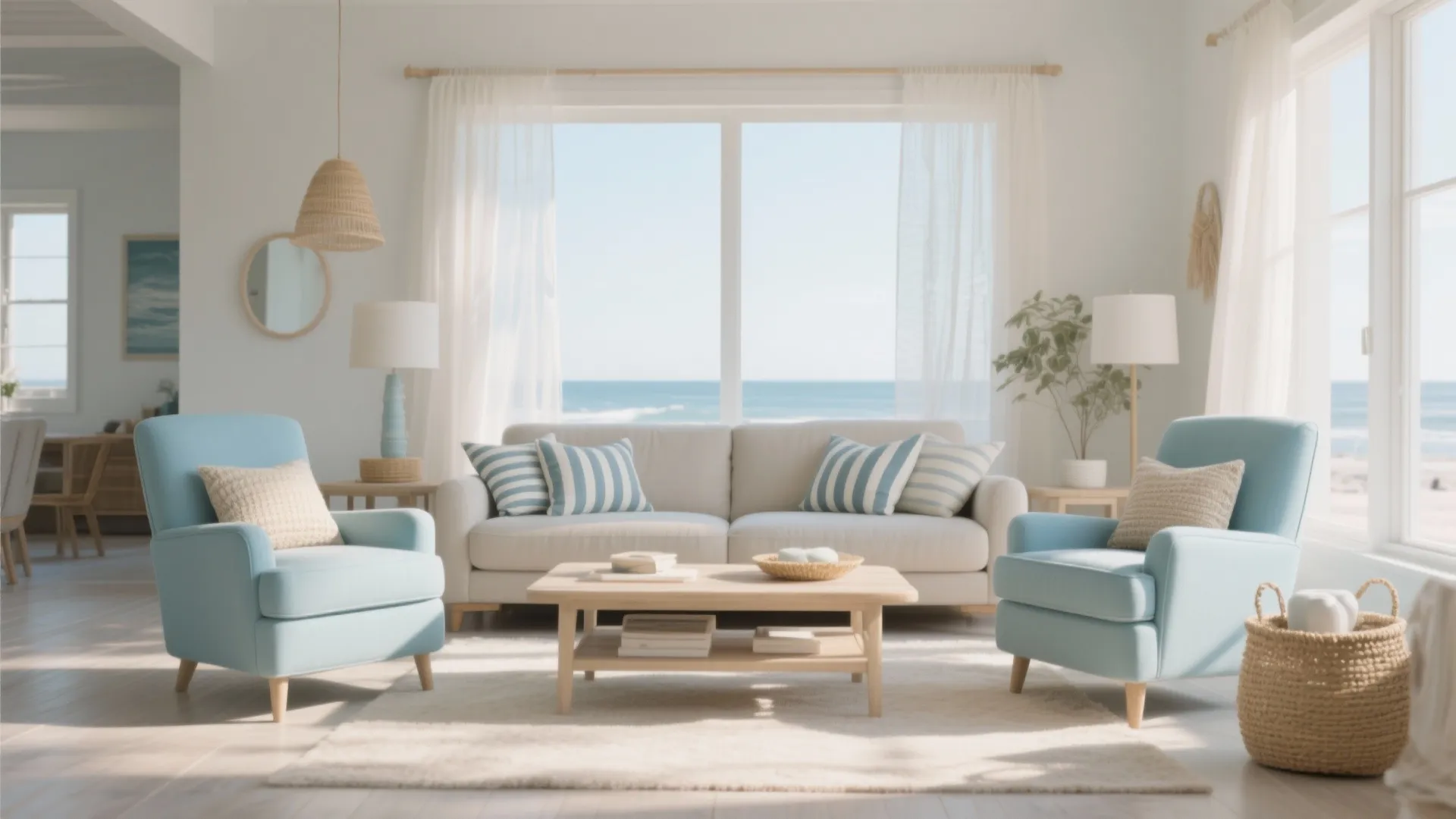 2. Powder Blue Armchairs