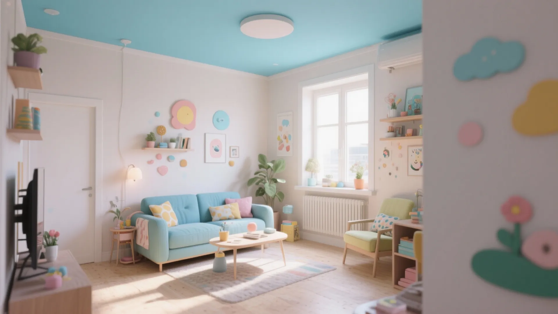 10. Powder Blue Ceiling