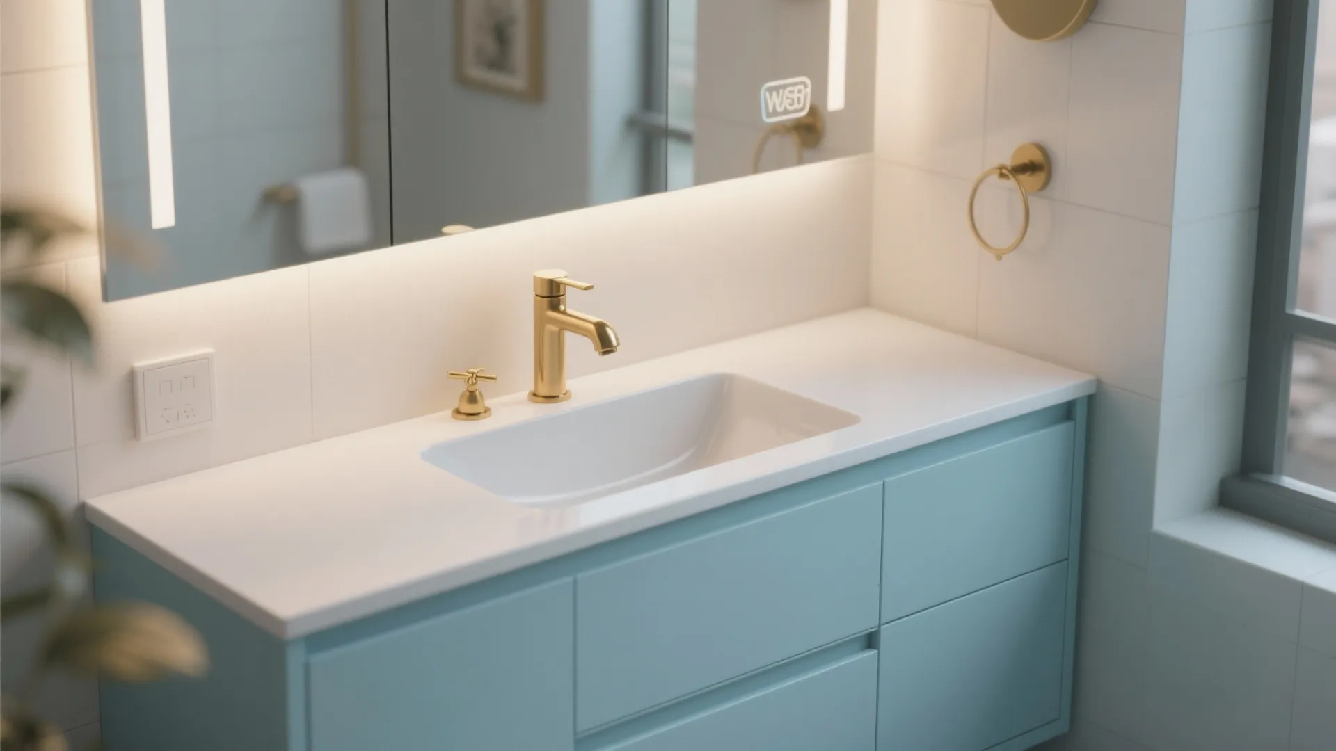 3. Blue Basin or Vanity