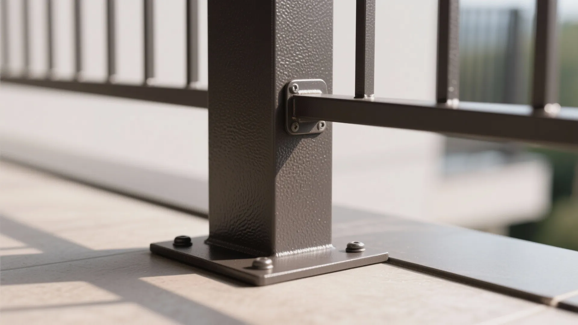 Slender Steel Columns With Powder-Coated Finish