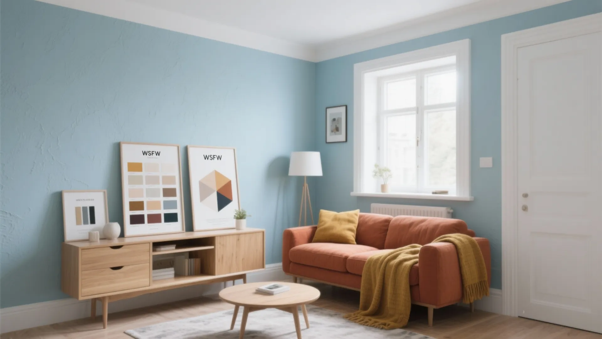 1. Soft Powder Blue for Small Living Rooms
