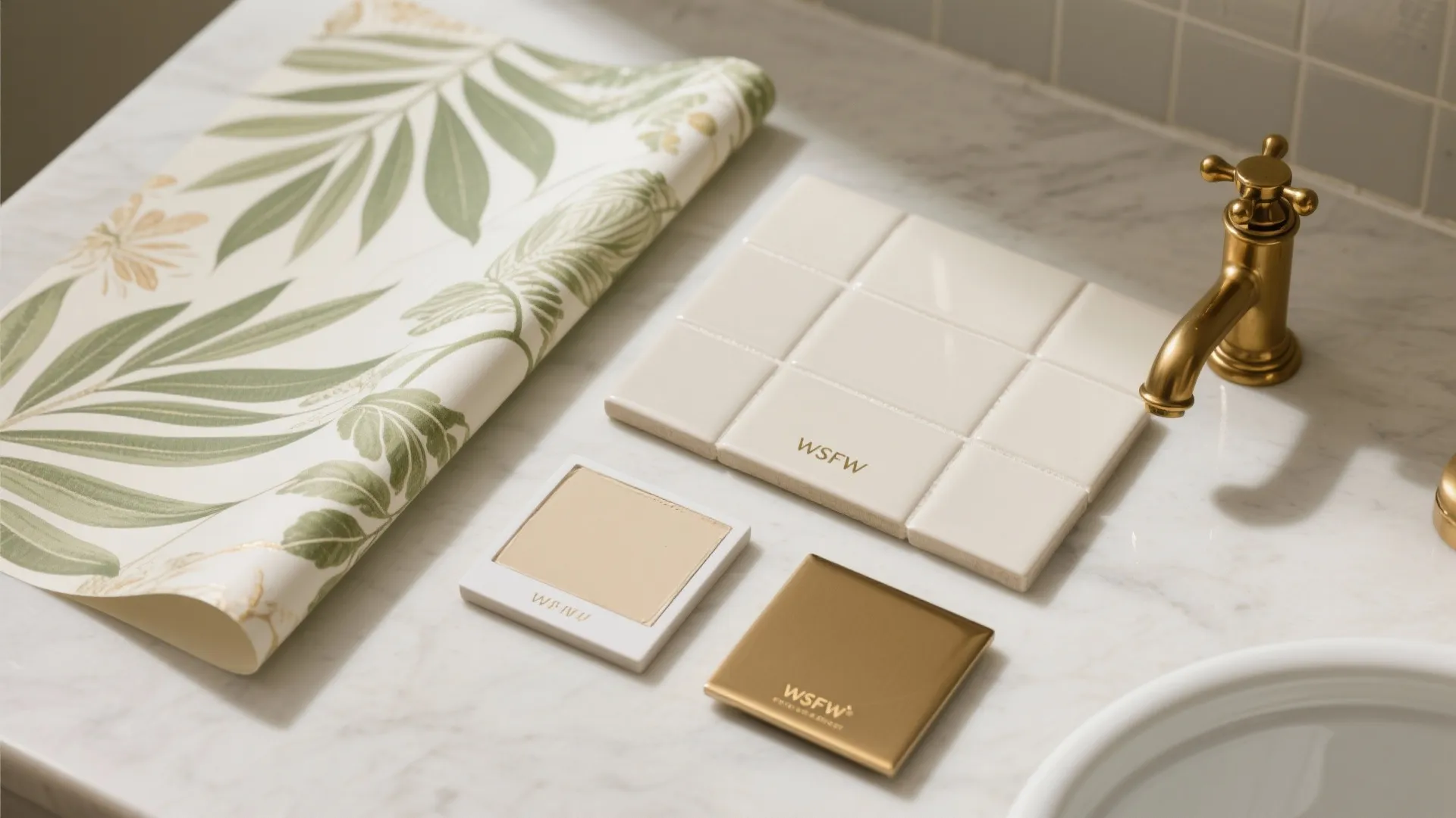 4) Bold surface moments: wallpaper, tile wainscot, or a glossy backsplash