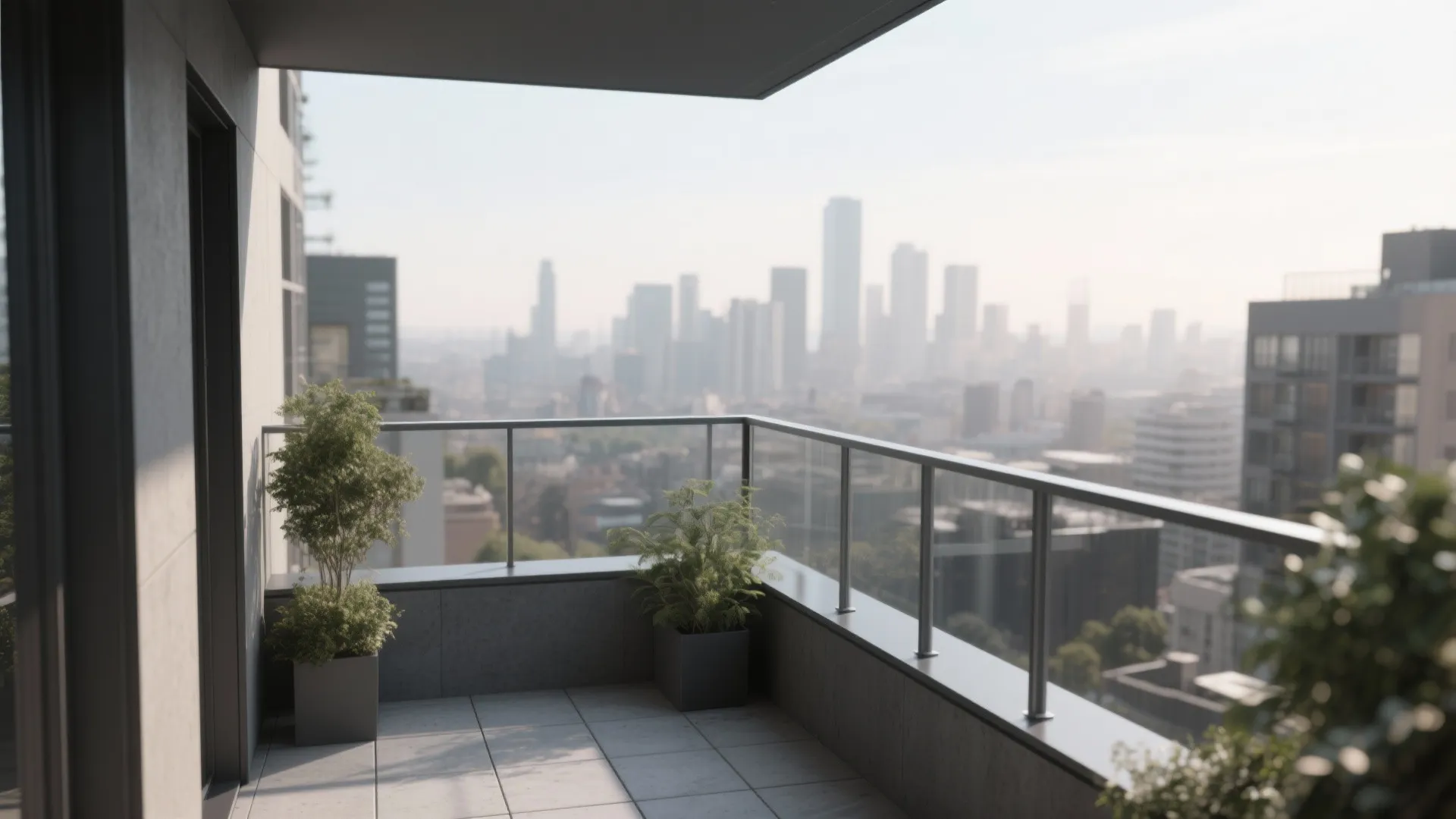 Minimal Powder‑Coated Aluminium Railings