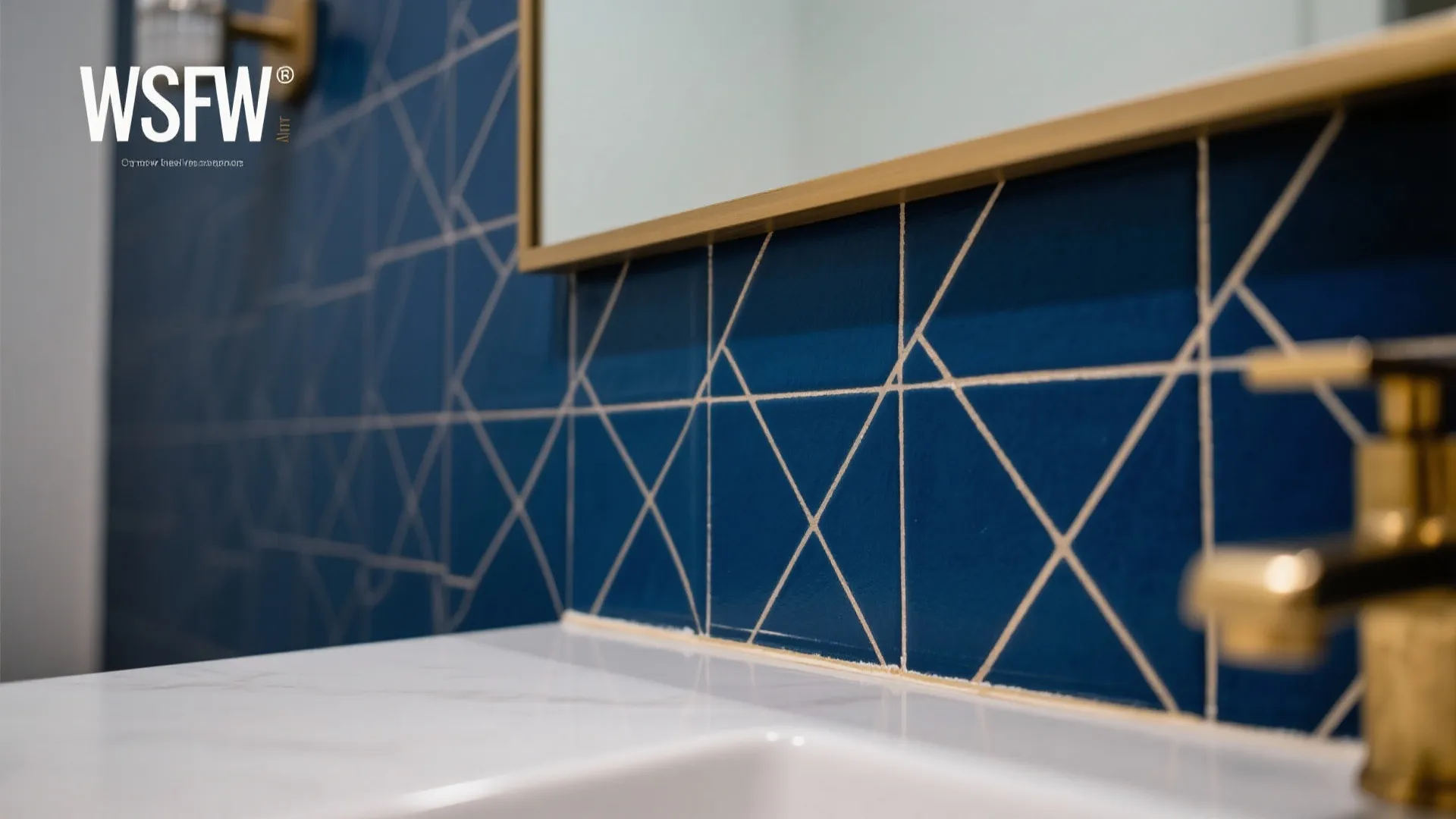 4) Geometric Powder Room Wrap