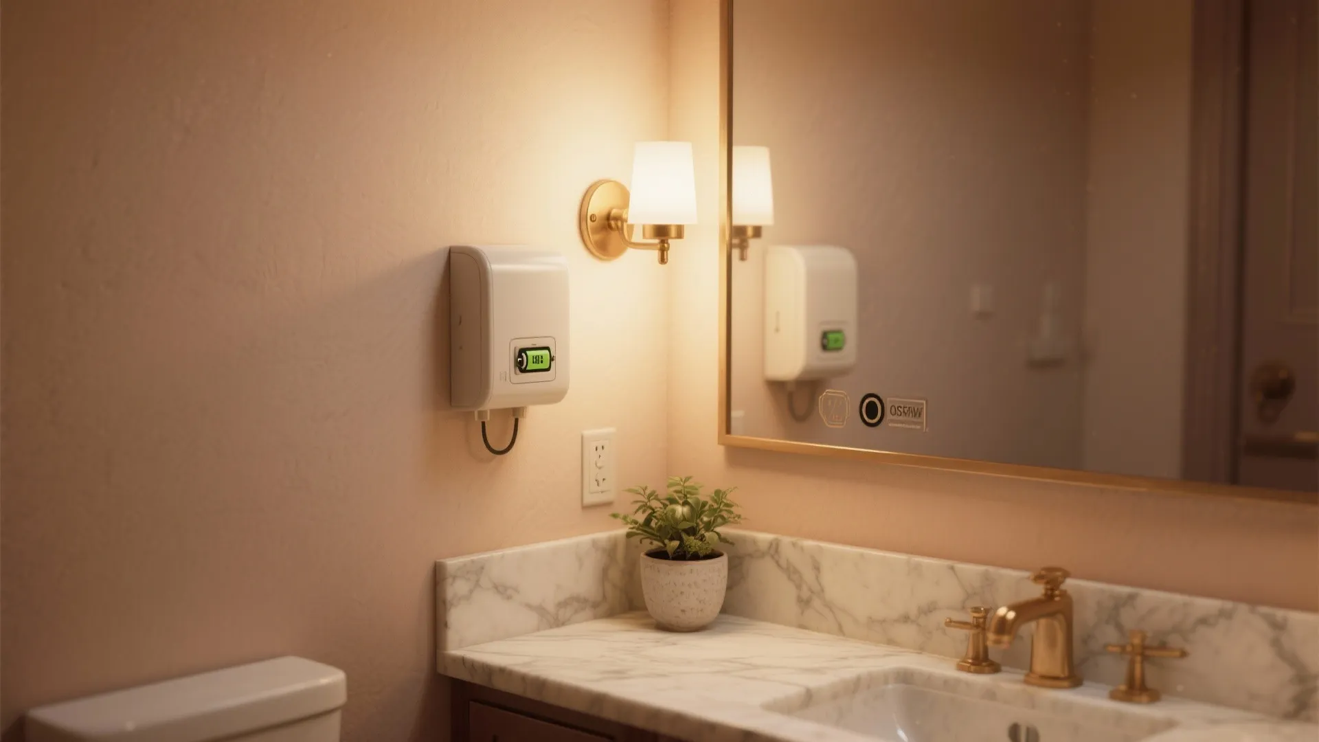 4. Mood lighting in bathrooms and powder rooms