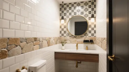 5 Small Powder Room Tile Ideas I Use to Max Out Space