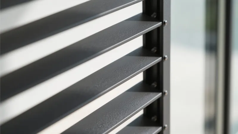 Modern Black Louvered Shelving Unit – Style & Function Combined