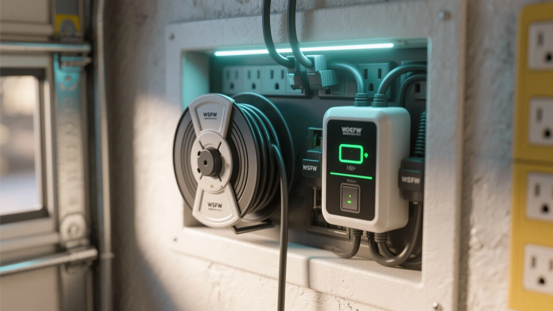 5. Compact power and cord management for cleaner workflow