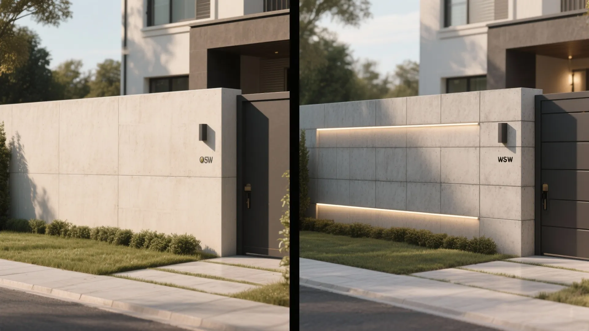 Precast Cement Panels with Integrated Lighting