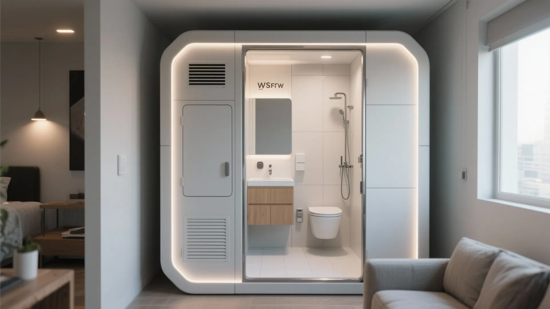 Modular Bathroom-in-a-Box (Prefab Pod)