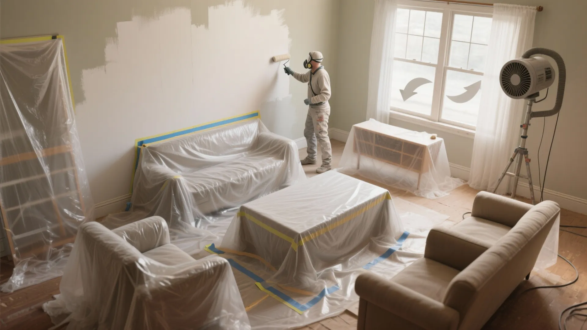 2. Prep like a pro: masking, priming, and ventilation
