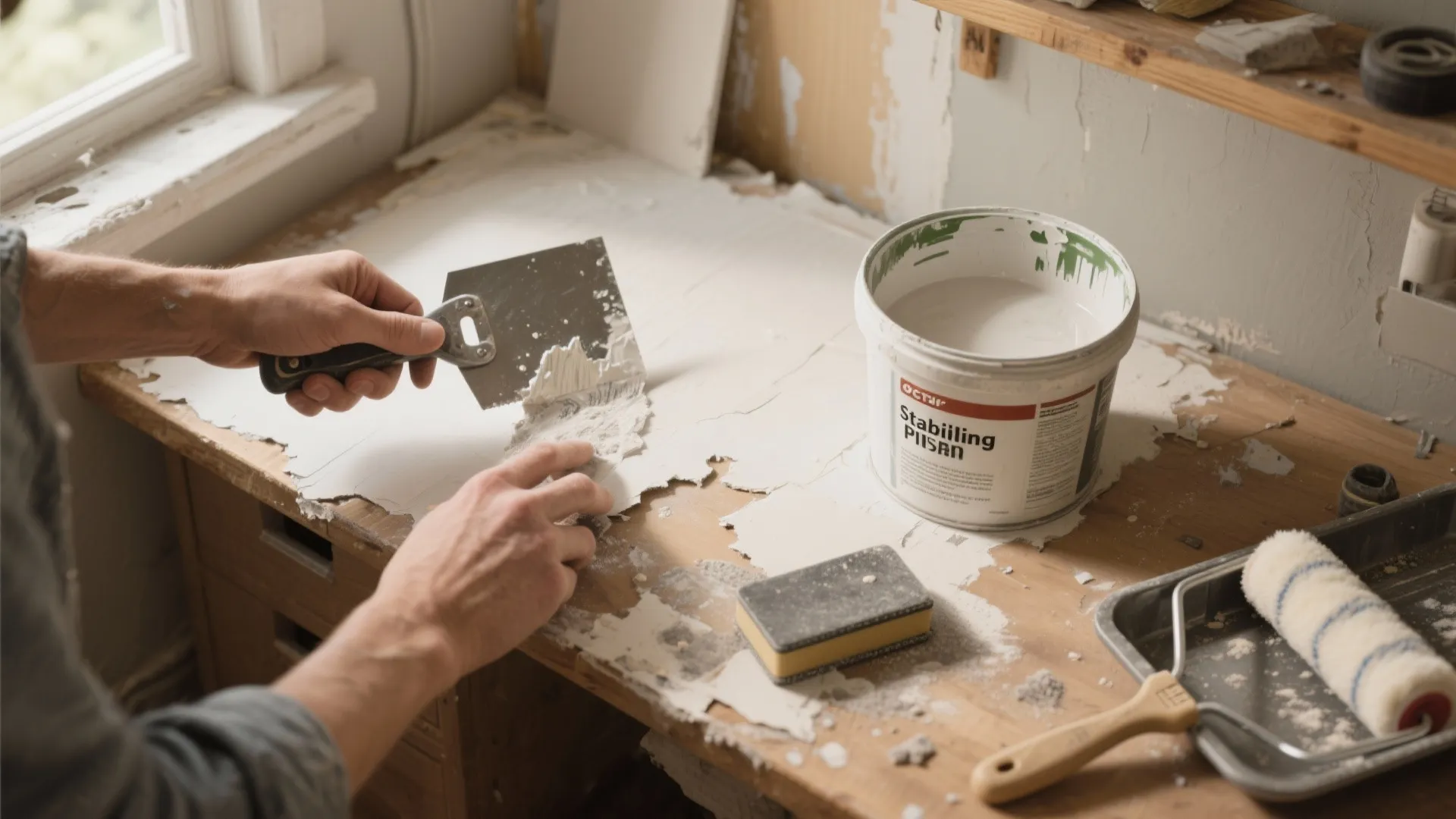 1. Start with proper prep — strip, sand, and stabilize