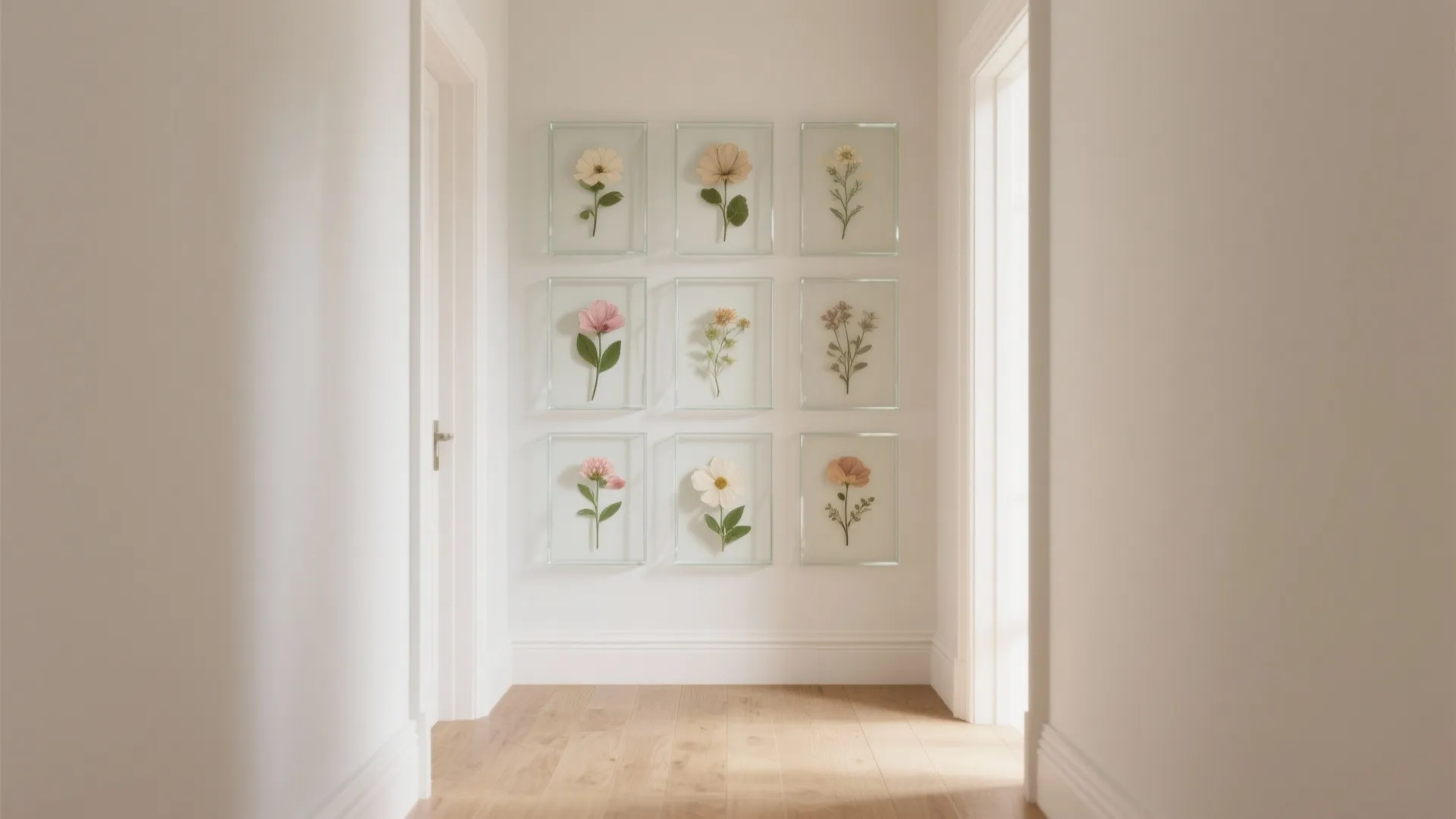Pressed Flowers in Floating Frames (Grid Layout)