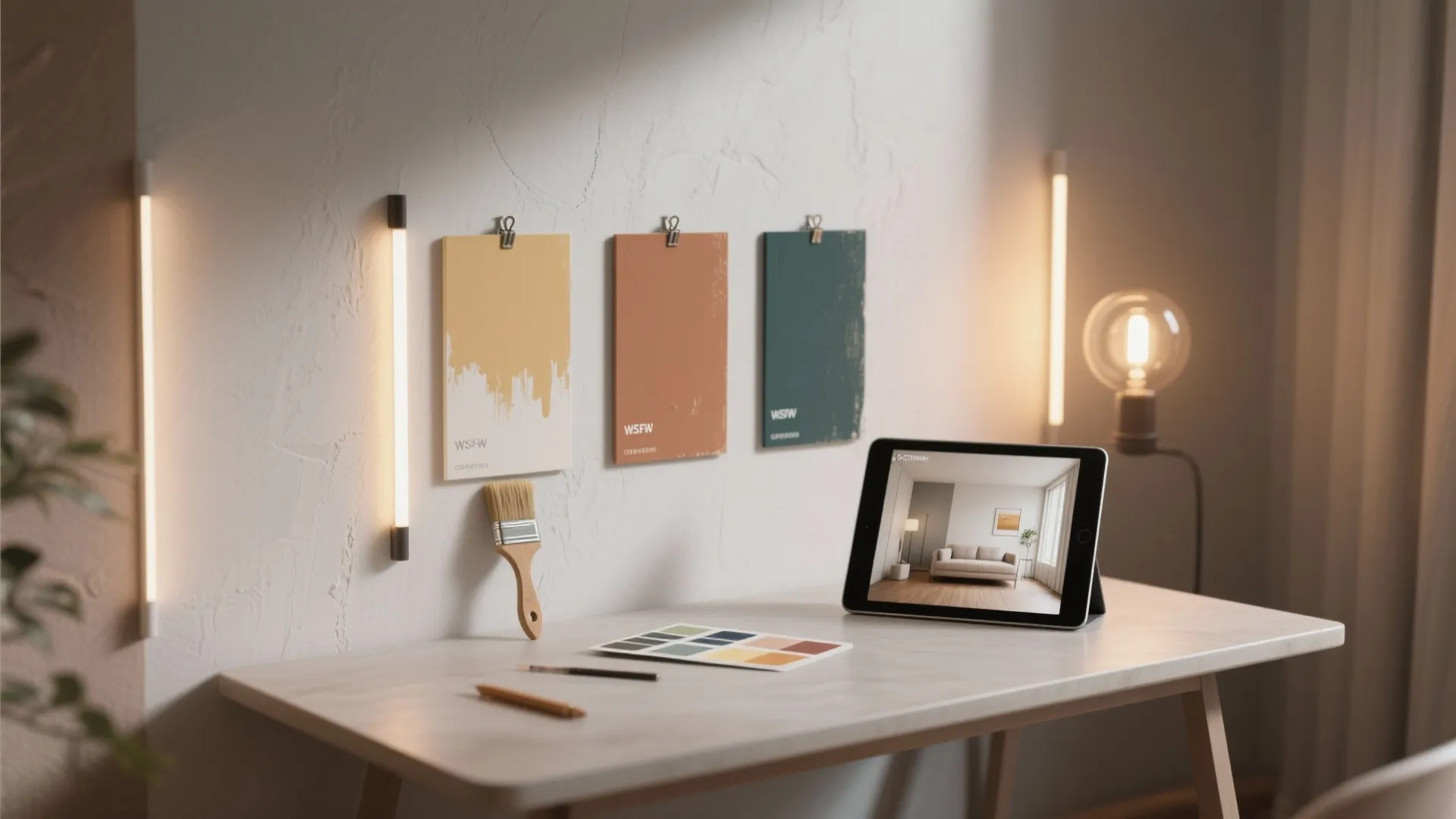 5. Preview colors and drying feel with realistic mock-ups