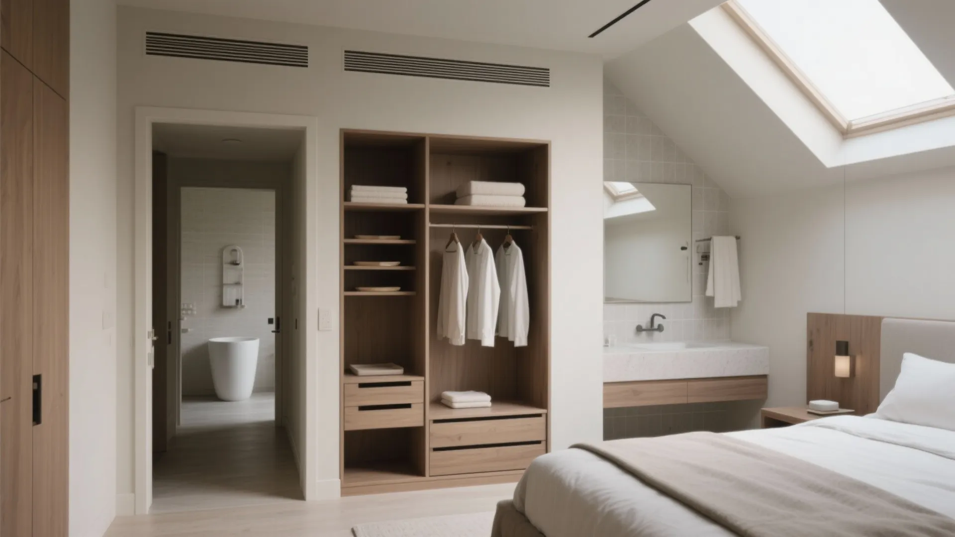 Primary Suite That Heals: Bath, Wardrobe, and Quiet Tech