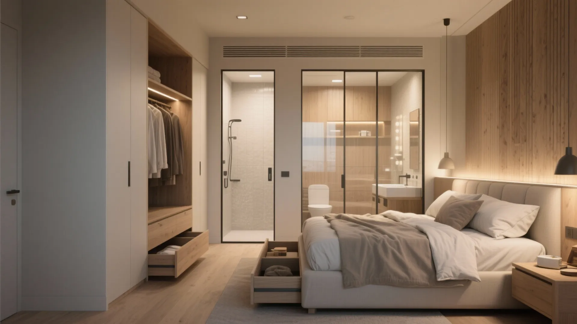 2. Primary suite with smart footprint