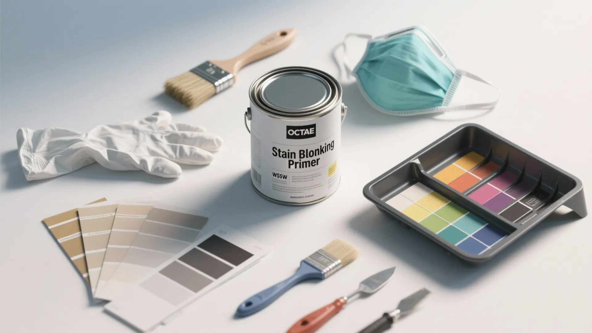 2. Use a stain-blocking primer for clean repainting