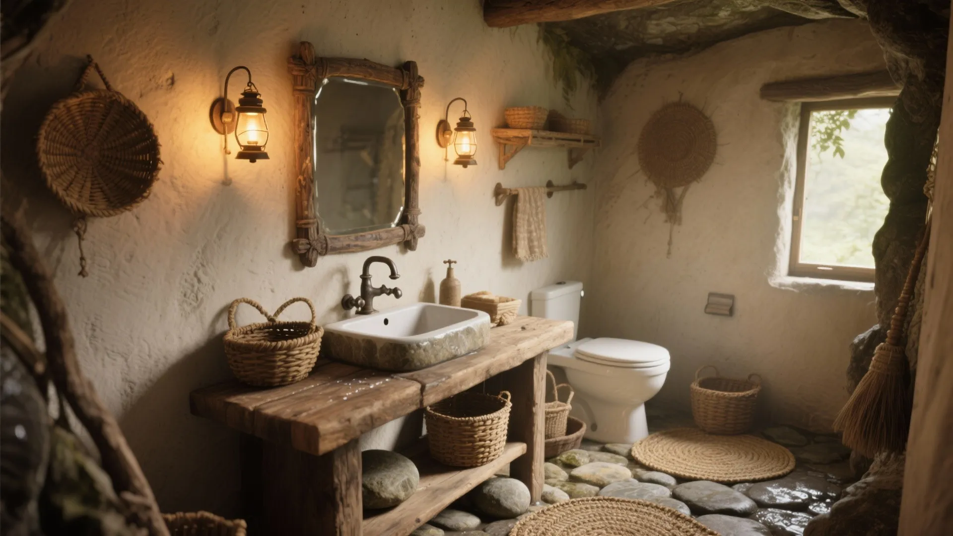 Primitive Bathroom Decor: 5 Rustic Inspirations: Simple, earthy ideas to make a tiny bathroom feel warm, timeless, and surprisingly modern