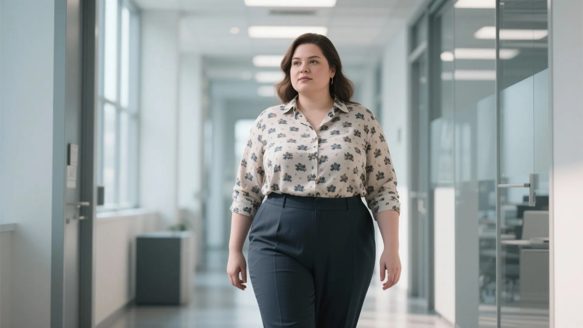 8. Printed Blouses with Solid Bottoms