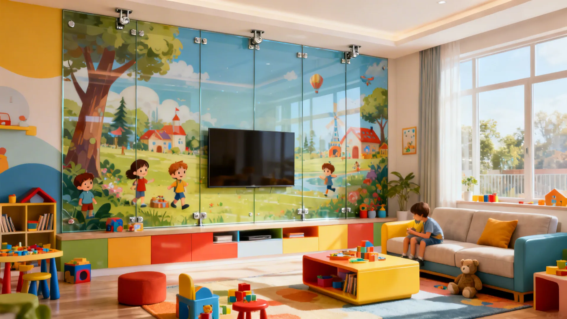 5. Printed glass murals for bold statements