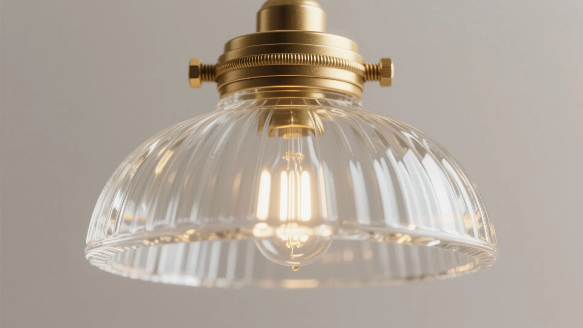 Prismatic Glass With Antique Gold Accents