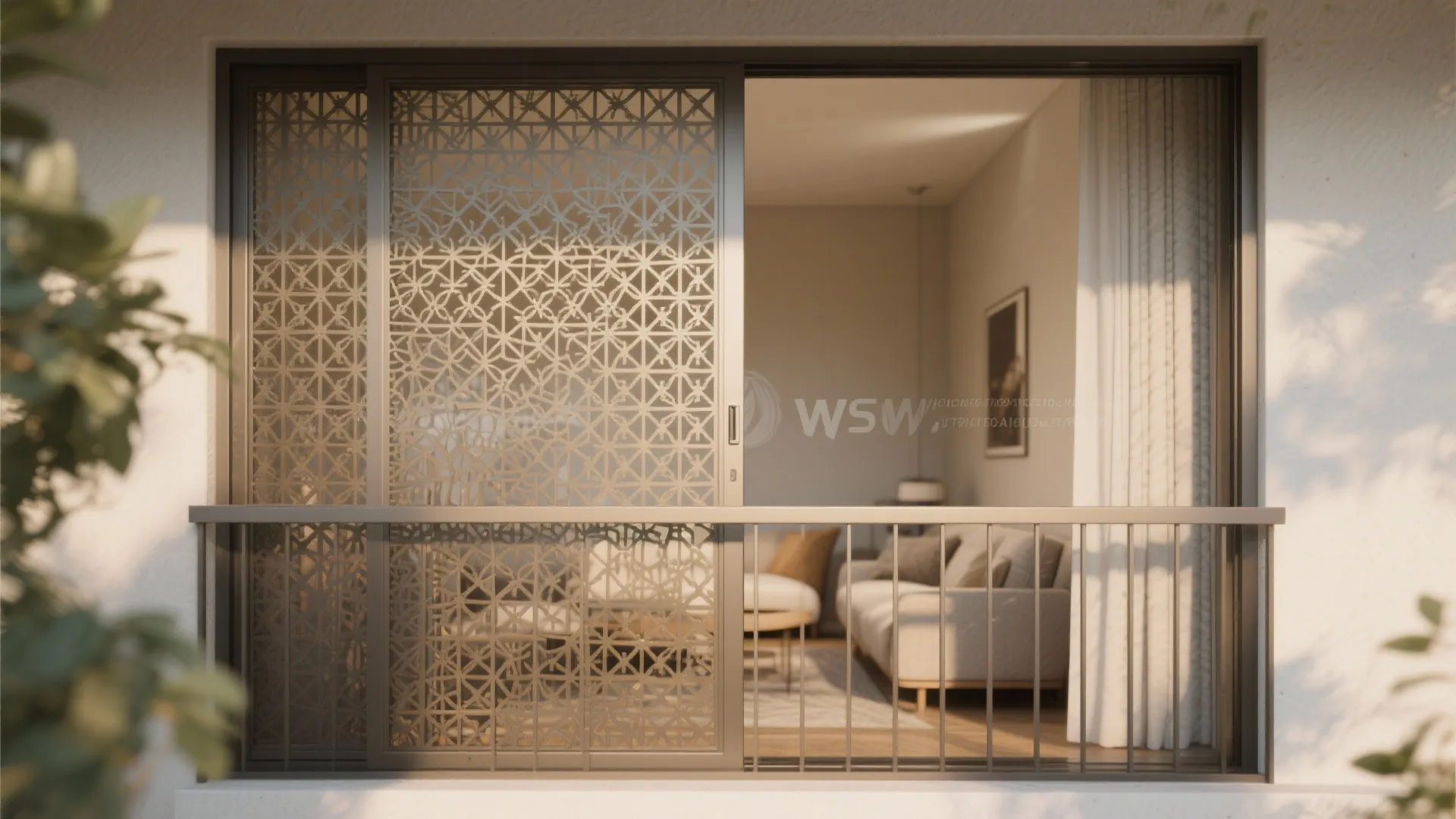 Patterned Screens with Privacy Bands