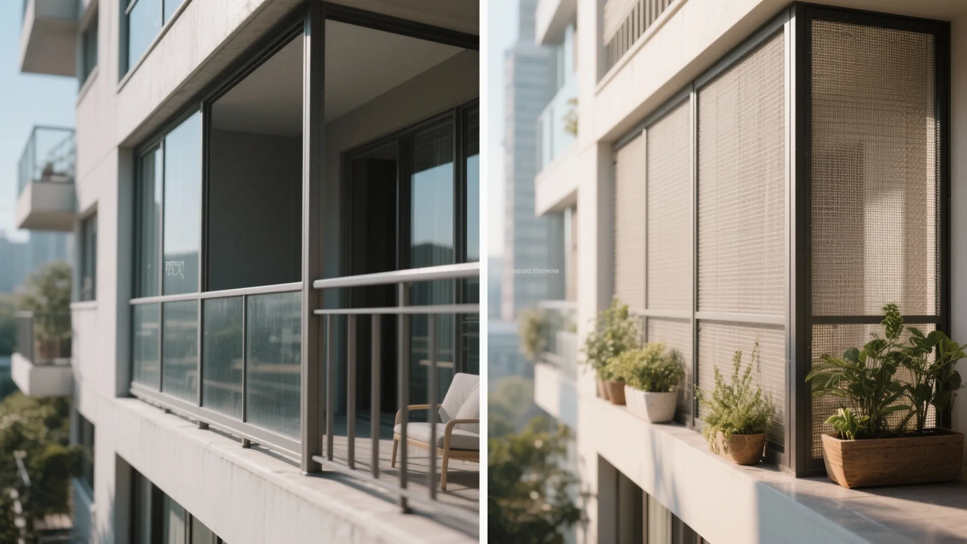 5) Privacy screens with breathable materials