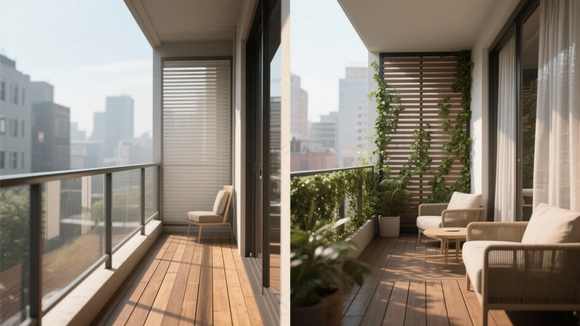 Layered privacy: screens, vines, and sheer canopies