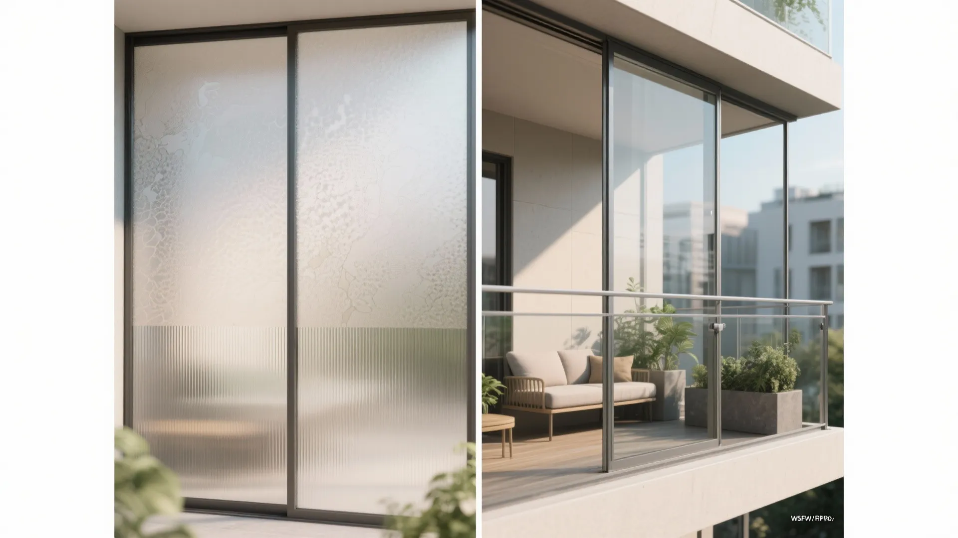 Frosted, Reeded, or Gradient Glass for Privacy