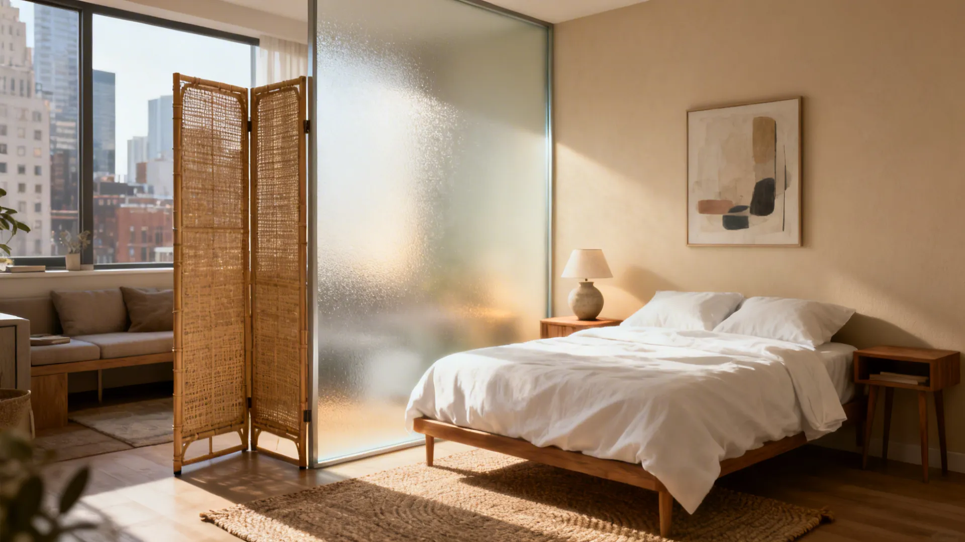 5. Create privacy with elegant screens or glass dividers