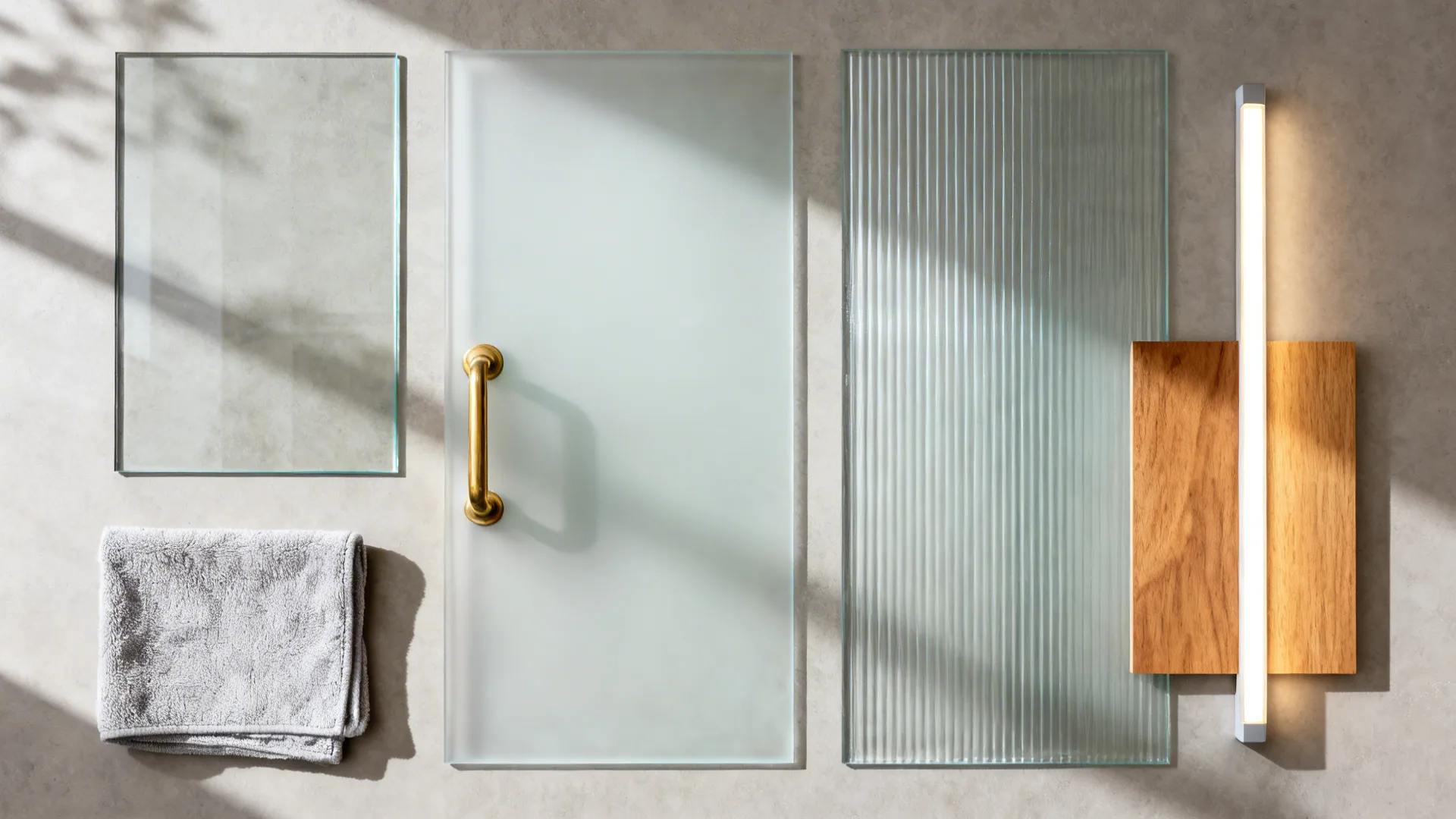 Partially Frosted or Fluted Glass for Soft Privacy