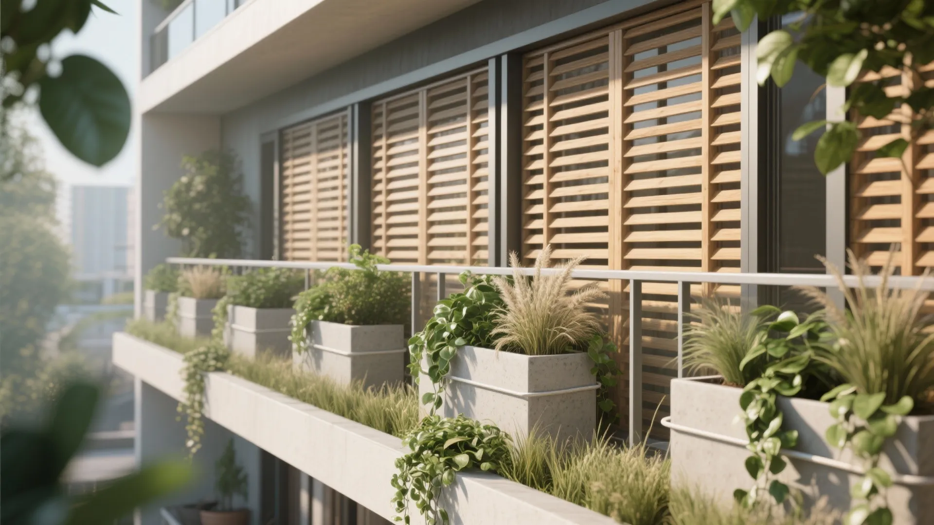 Idea 4: Privacy Screens That Double as Planters