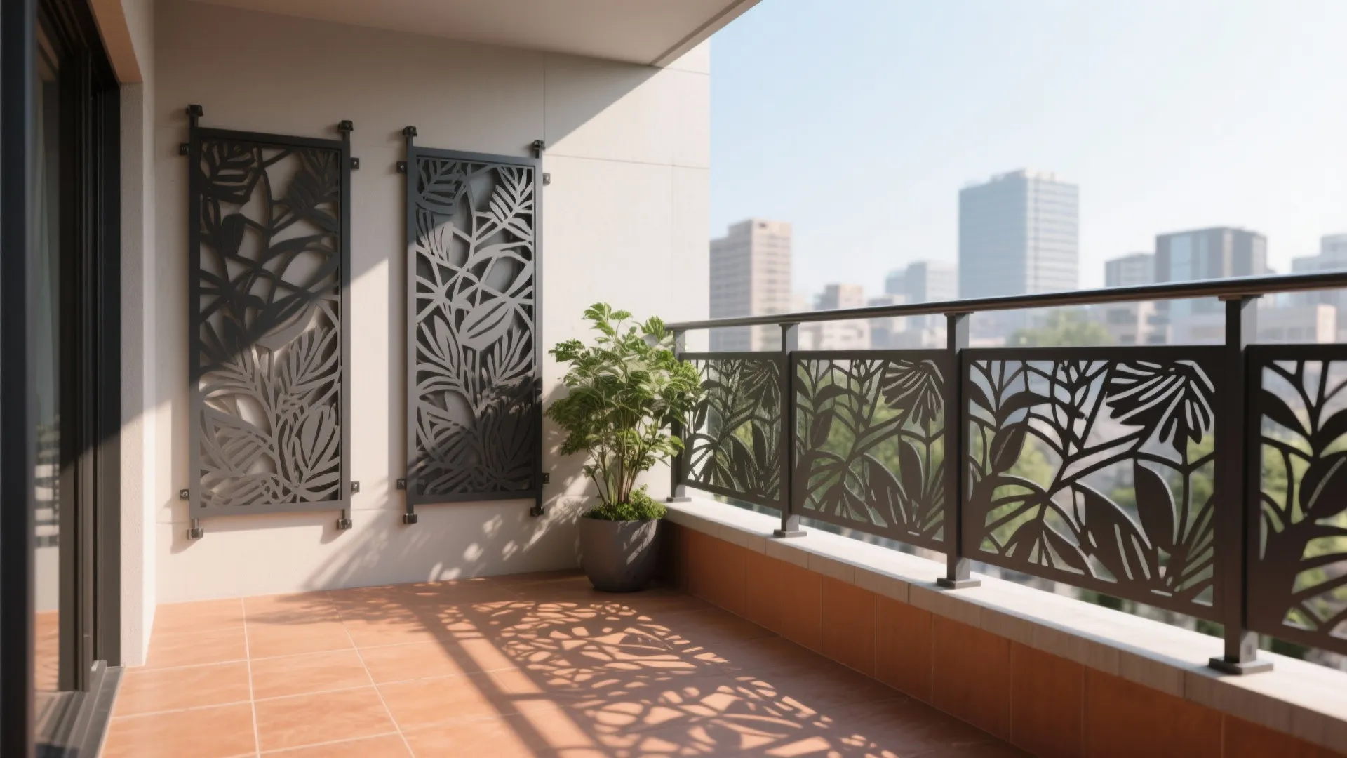 Artful Rail Screens and Patterned Privacy