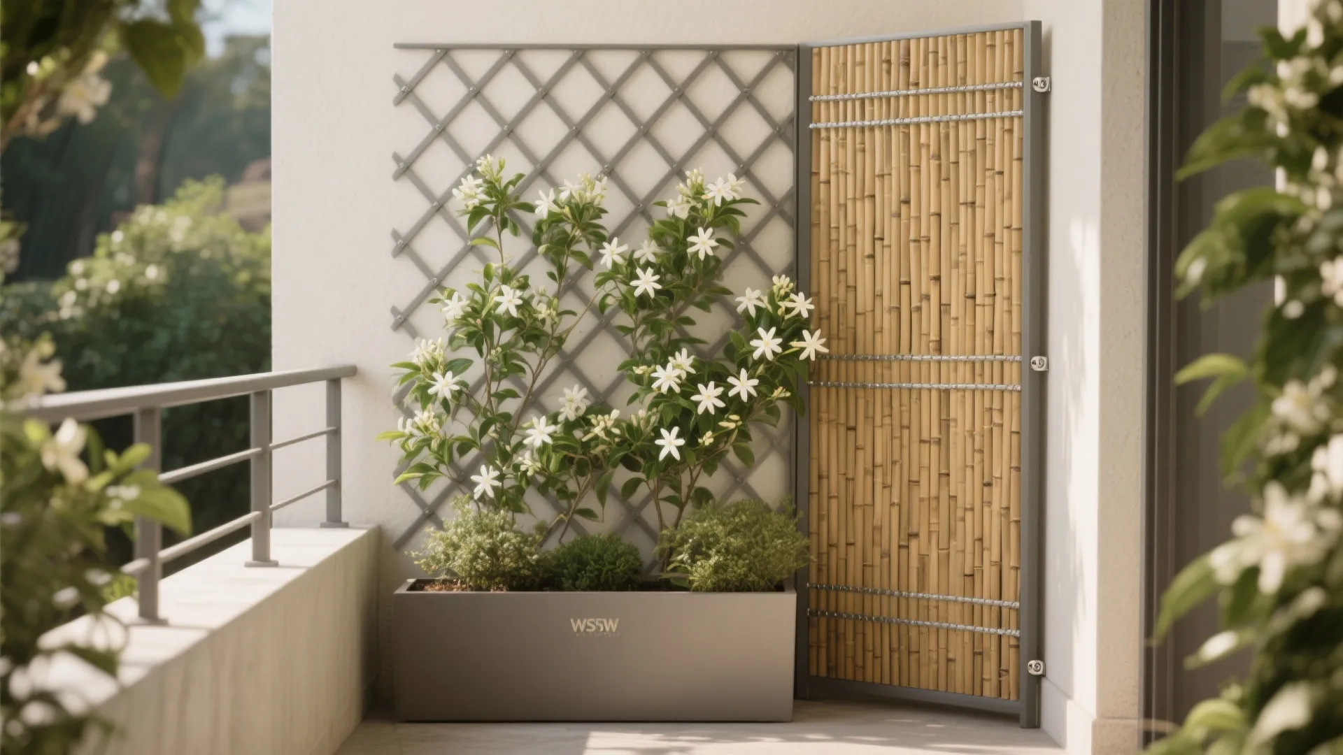 Privacy Green Screen with Climbing Plants