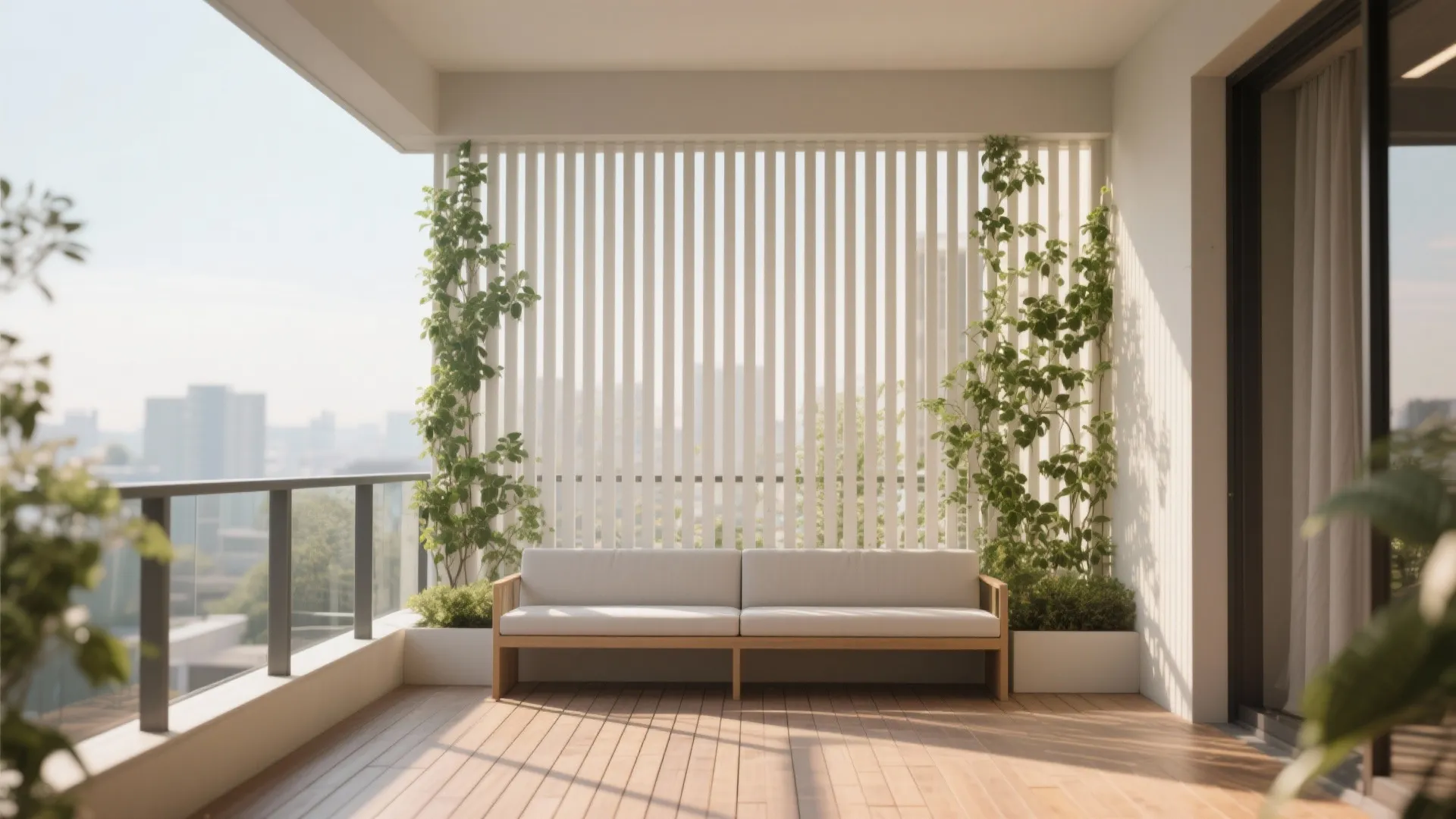 Compact privacy screens with airflow