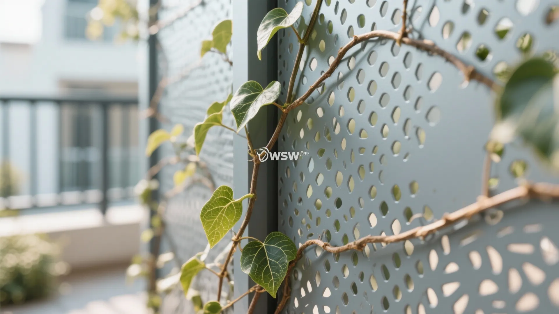 Layered privacy with planters and screens