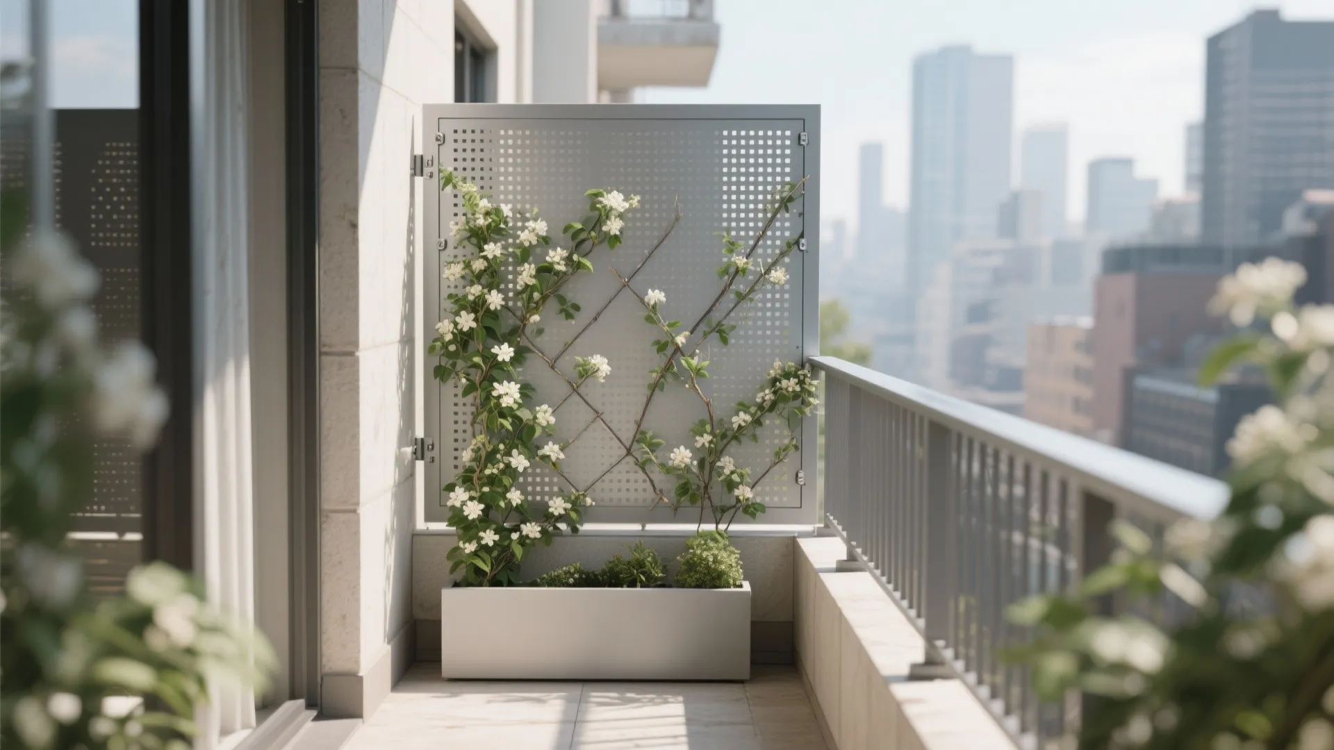 Lightweight privacy screens that double as trellis