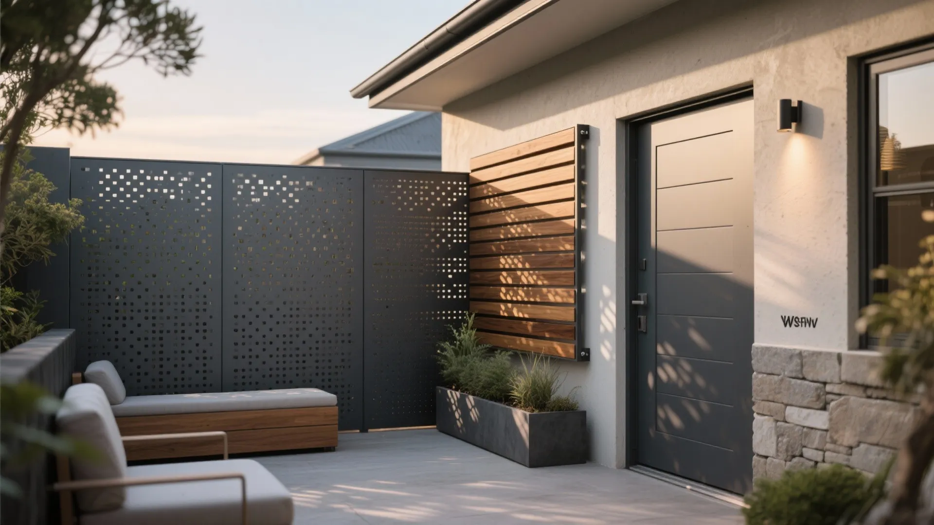 Slimline Privacy Screens with Airflow