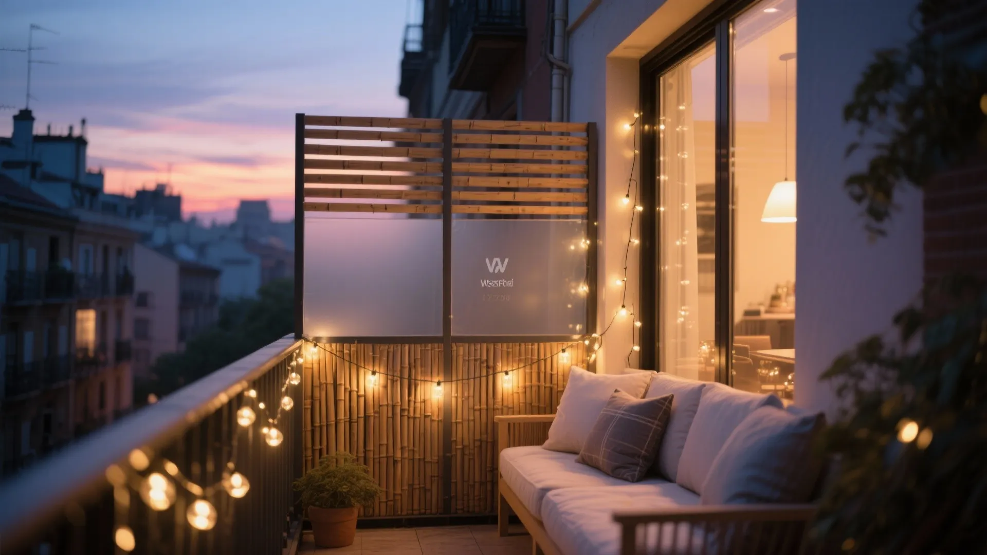 Privacy Screens with Light