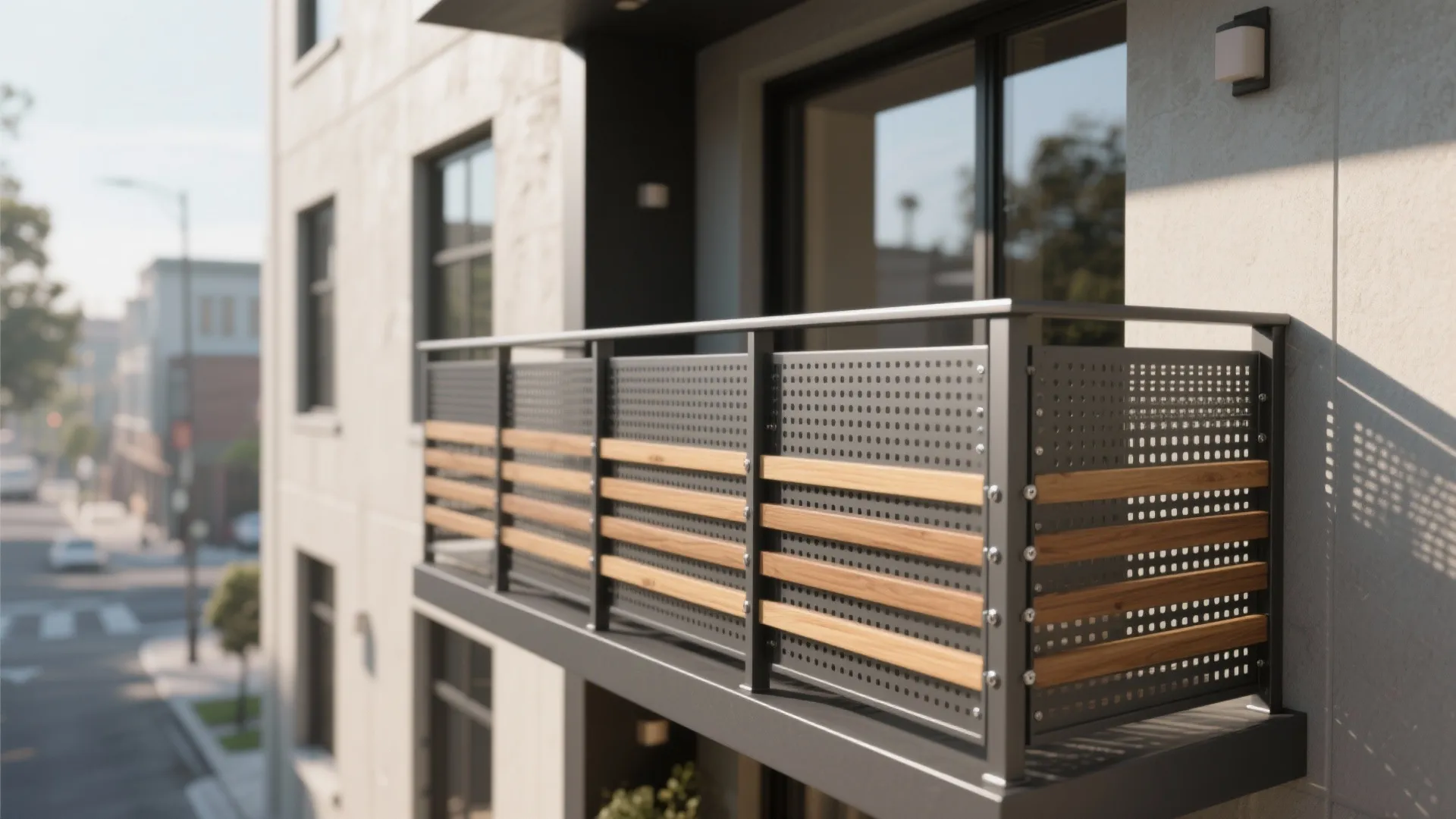 Idea 4: Perforated + Slatted Screens for Privacy Without Bulk