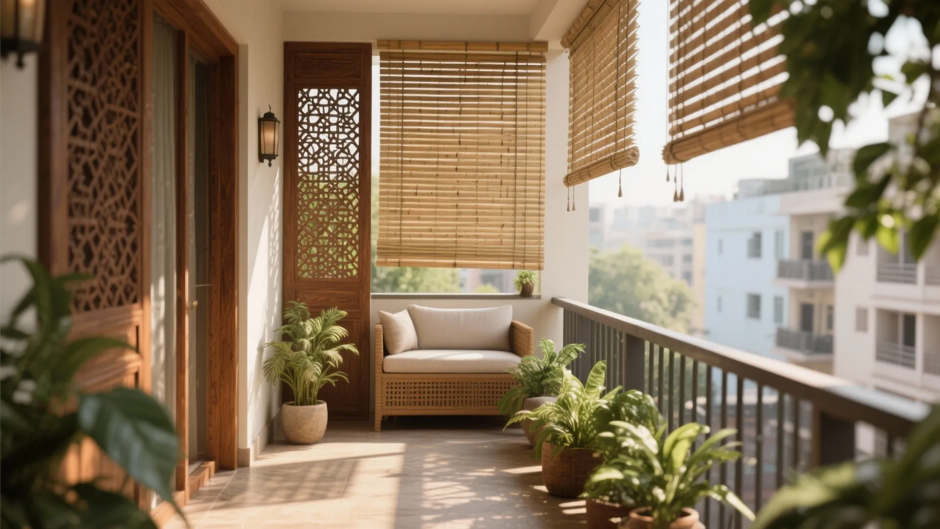 Privacy Screens: Bamboo Blinds and Jali Panels