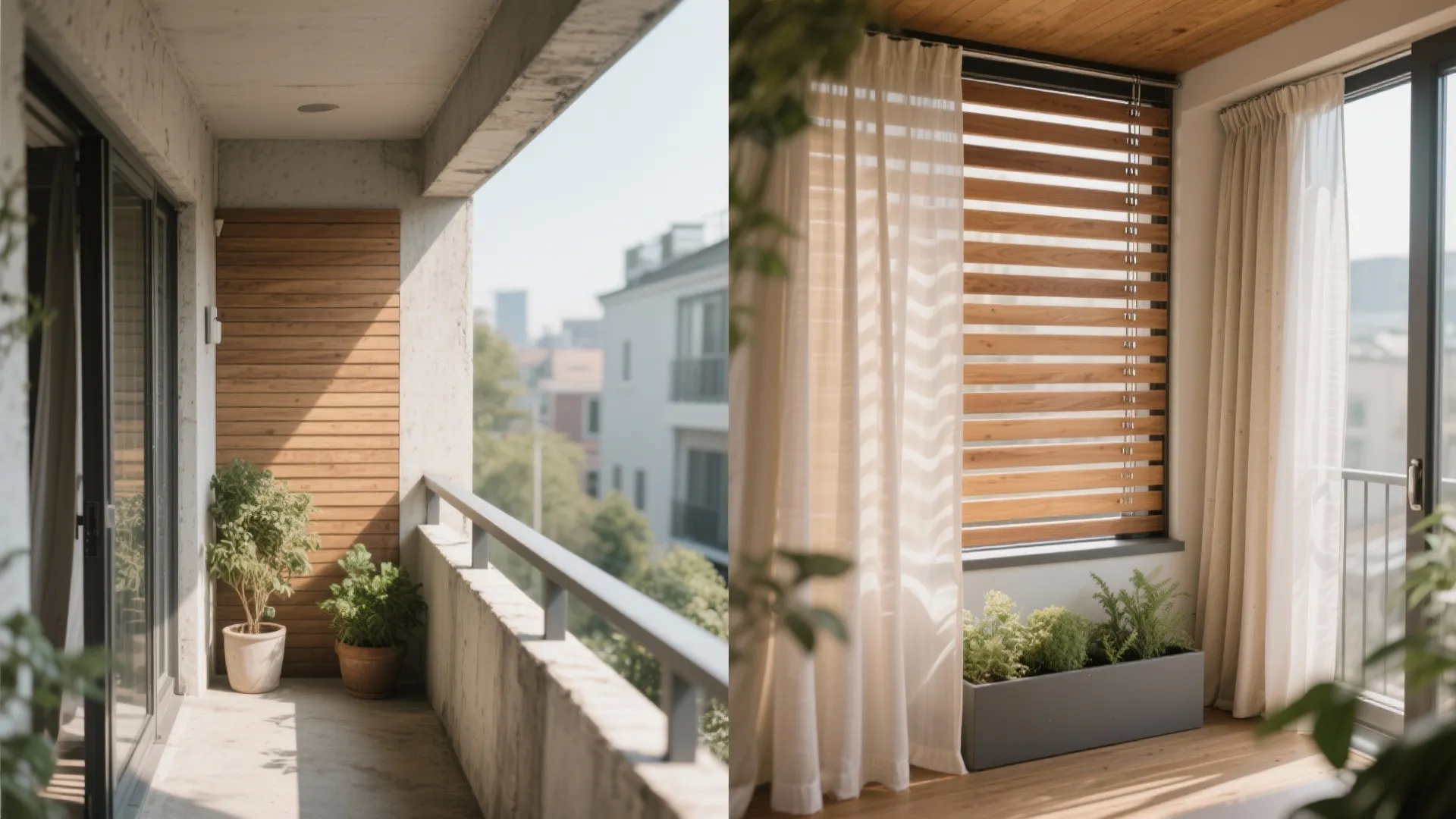 Privacy screens and light-filtering curtains