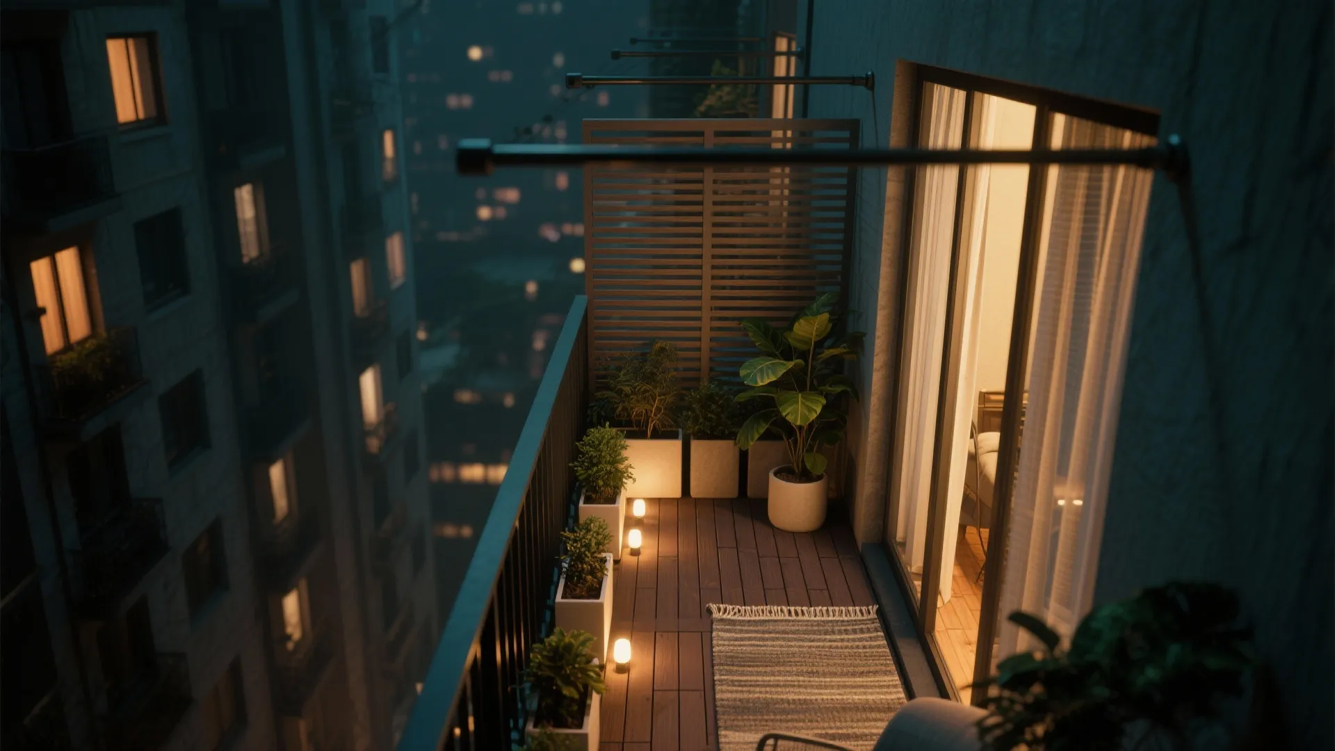 Privacy, Sound, and Wind: Sheers, Screens, and Planters