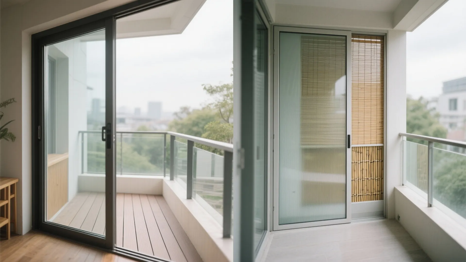 Privacy and openness: sliding screens and glass that breathe