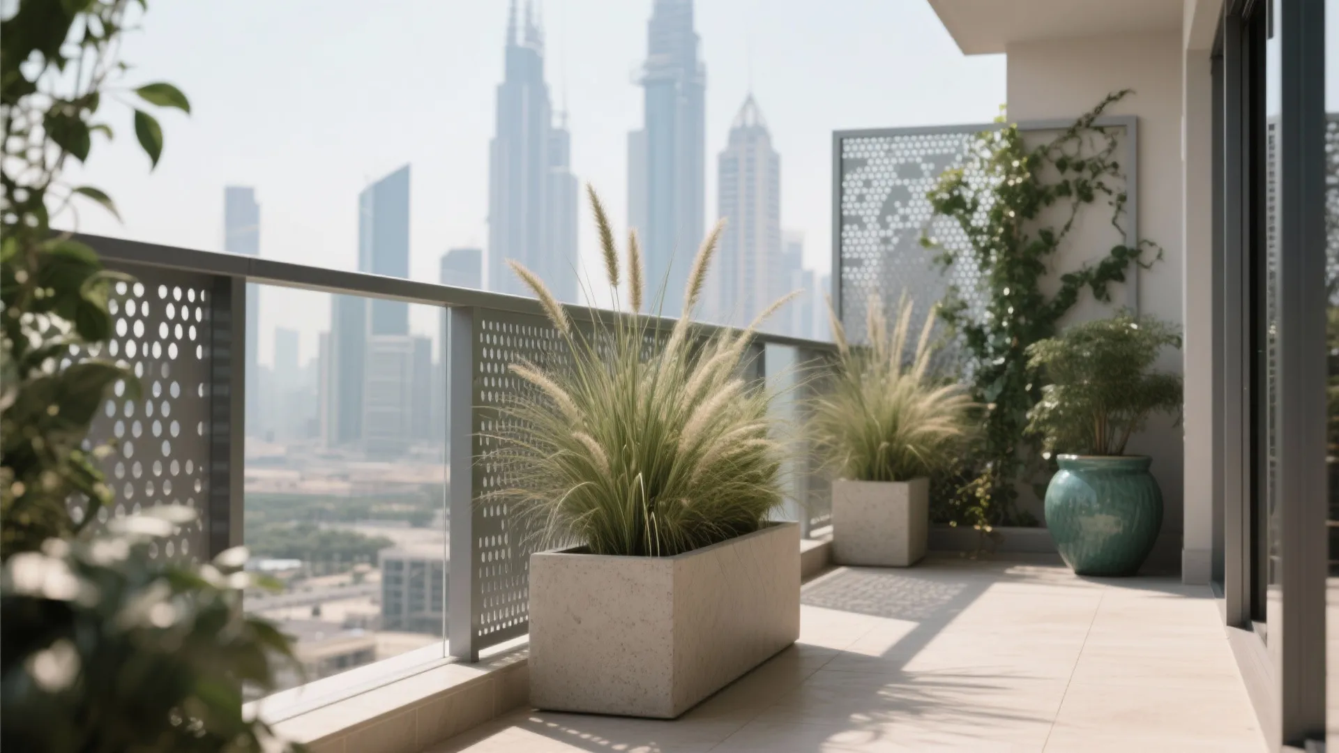 2) Privacy without killing the breeze: layered screens and green buffers