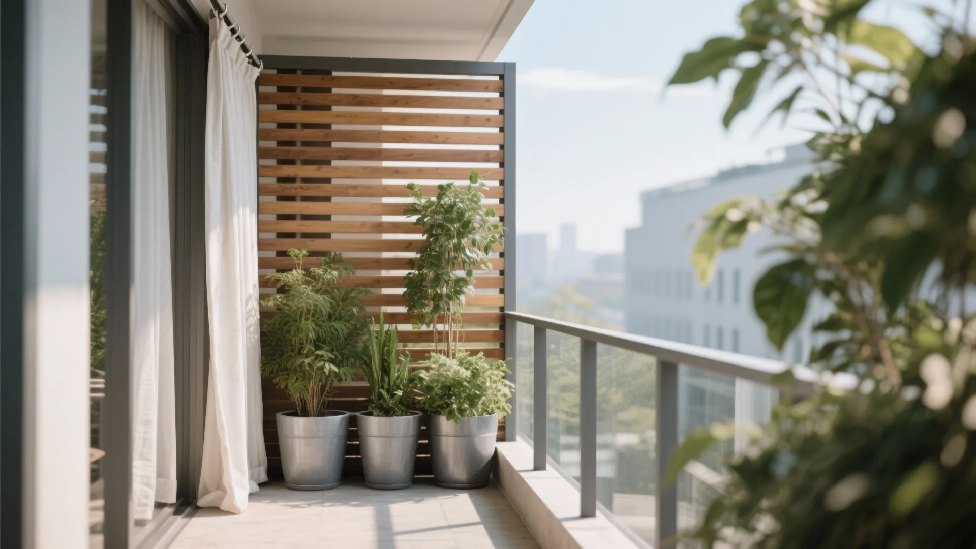 Breezy privacy: screens, planters, and textiles