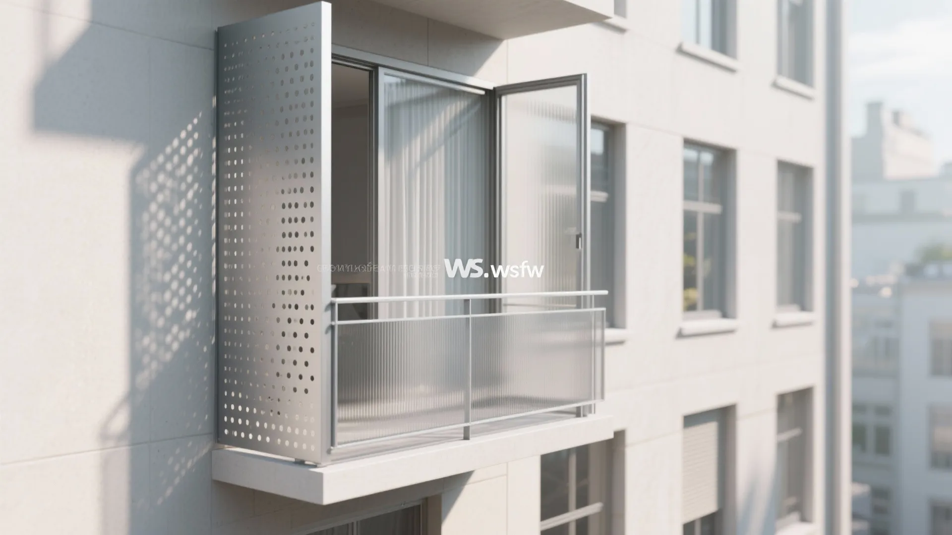 4) Privacy Screens with Perforated Metal or Reeded Glass