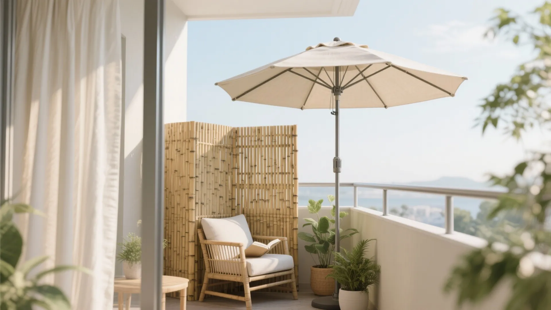 Privacy and shade without closing things in