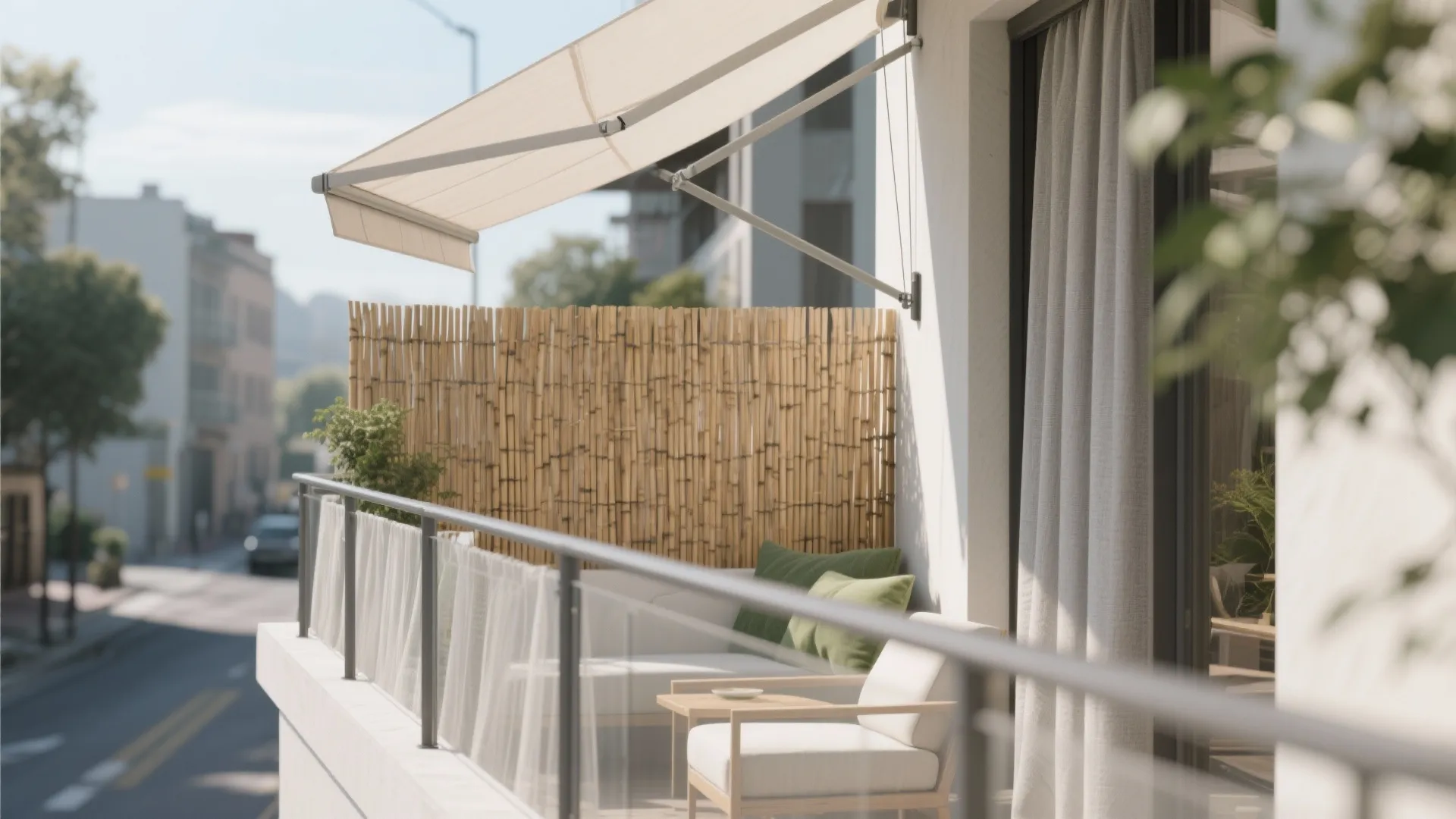 3) Layered Privacy Screens & Shade